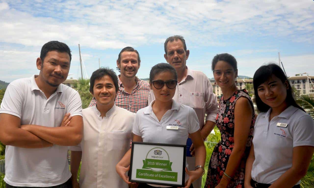 Travellers honour Royal Phuket Marina with TripAdvisor accolade
